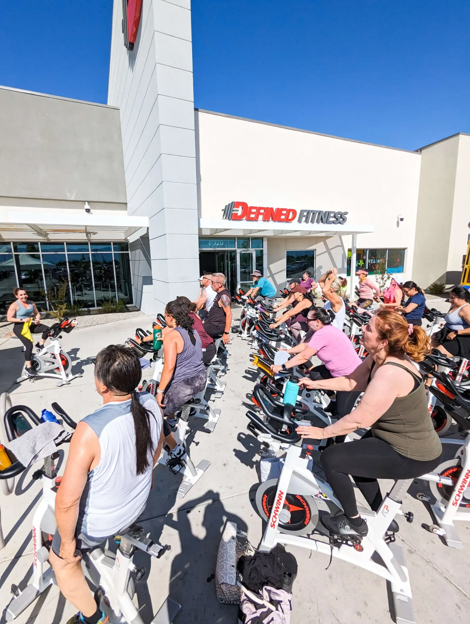 A cycle class at Defined Fitness