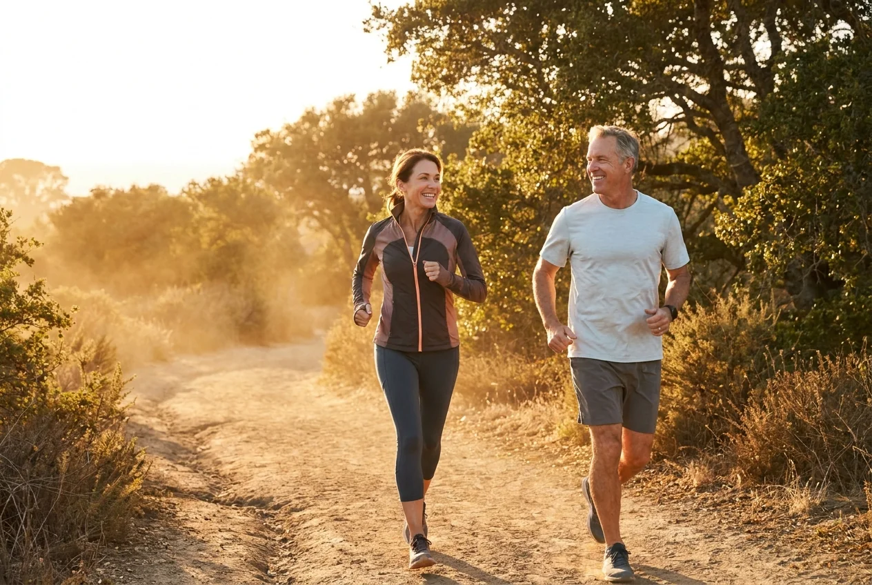 Members staying active outdoors