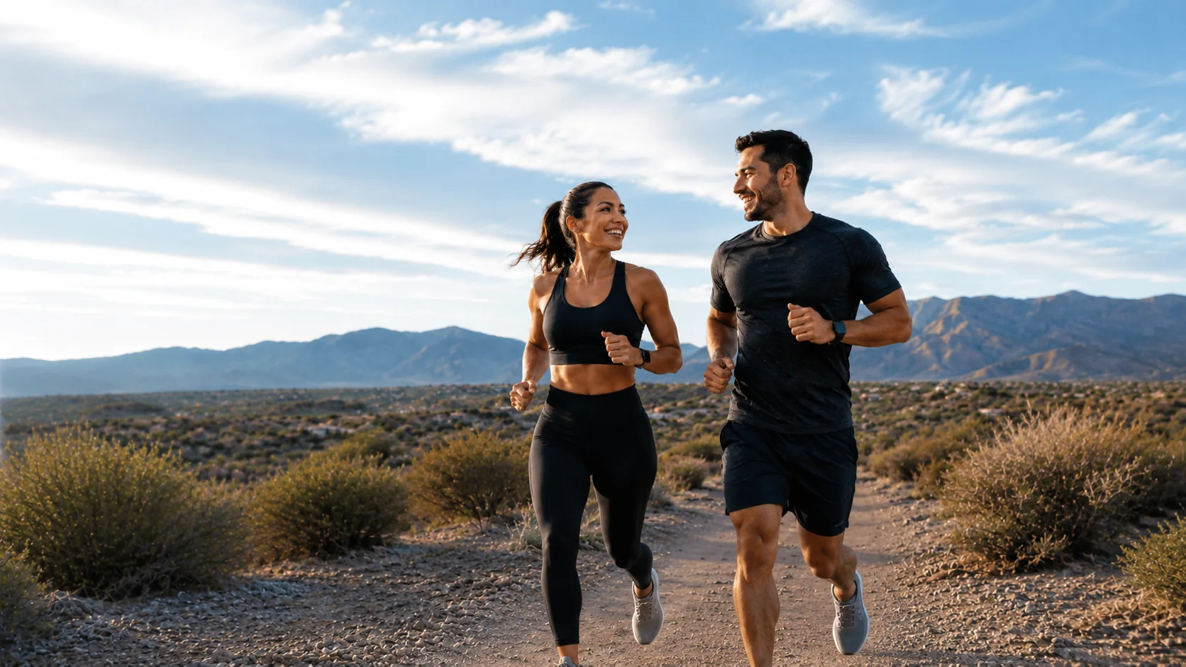 Two Defined Fitness members out for a run